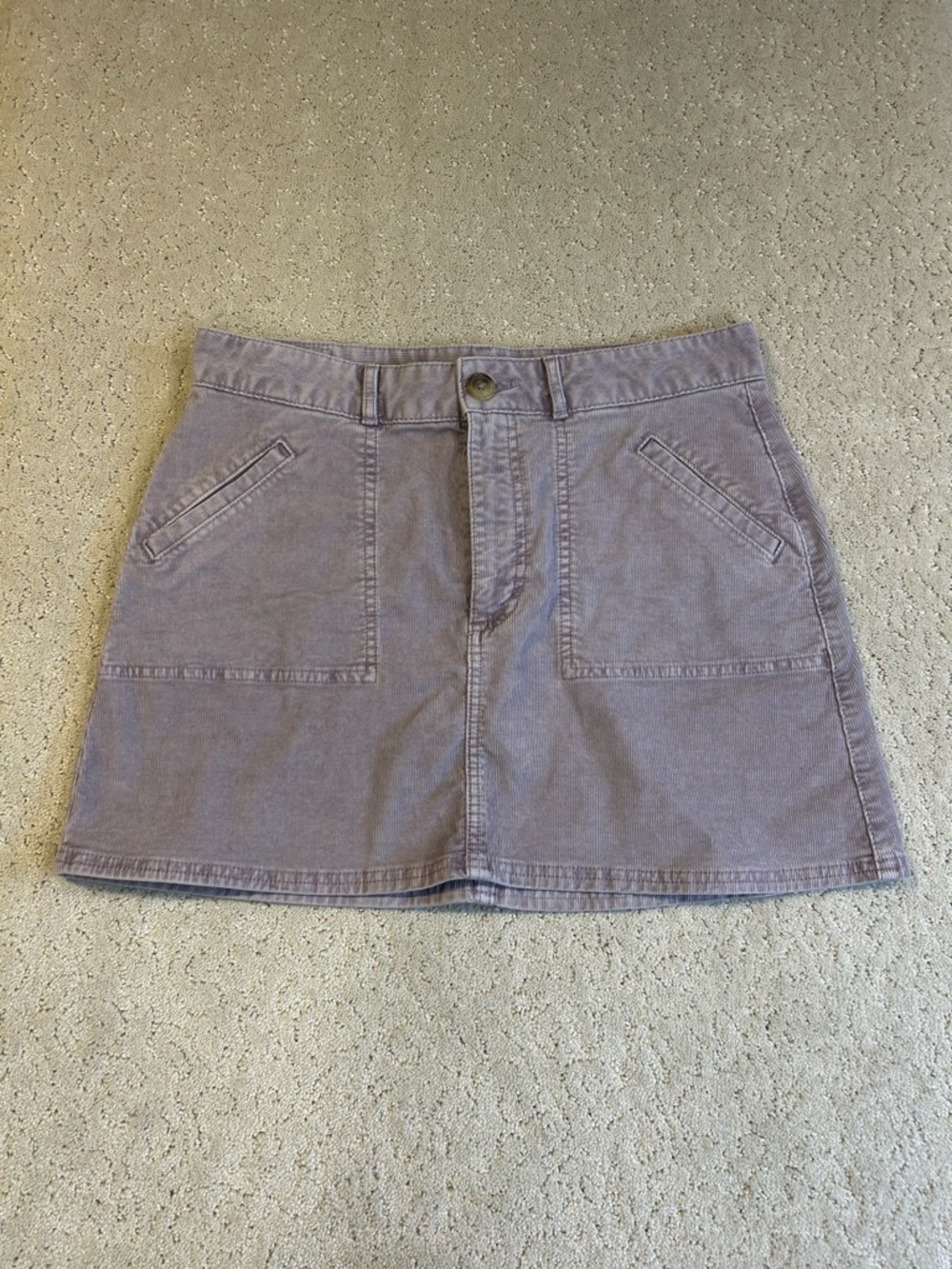 American Eagle Skirt Womens Size 10 Super Stretch Hi-Rise Purple A-Line Corduroy